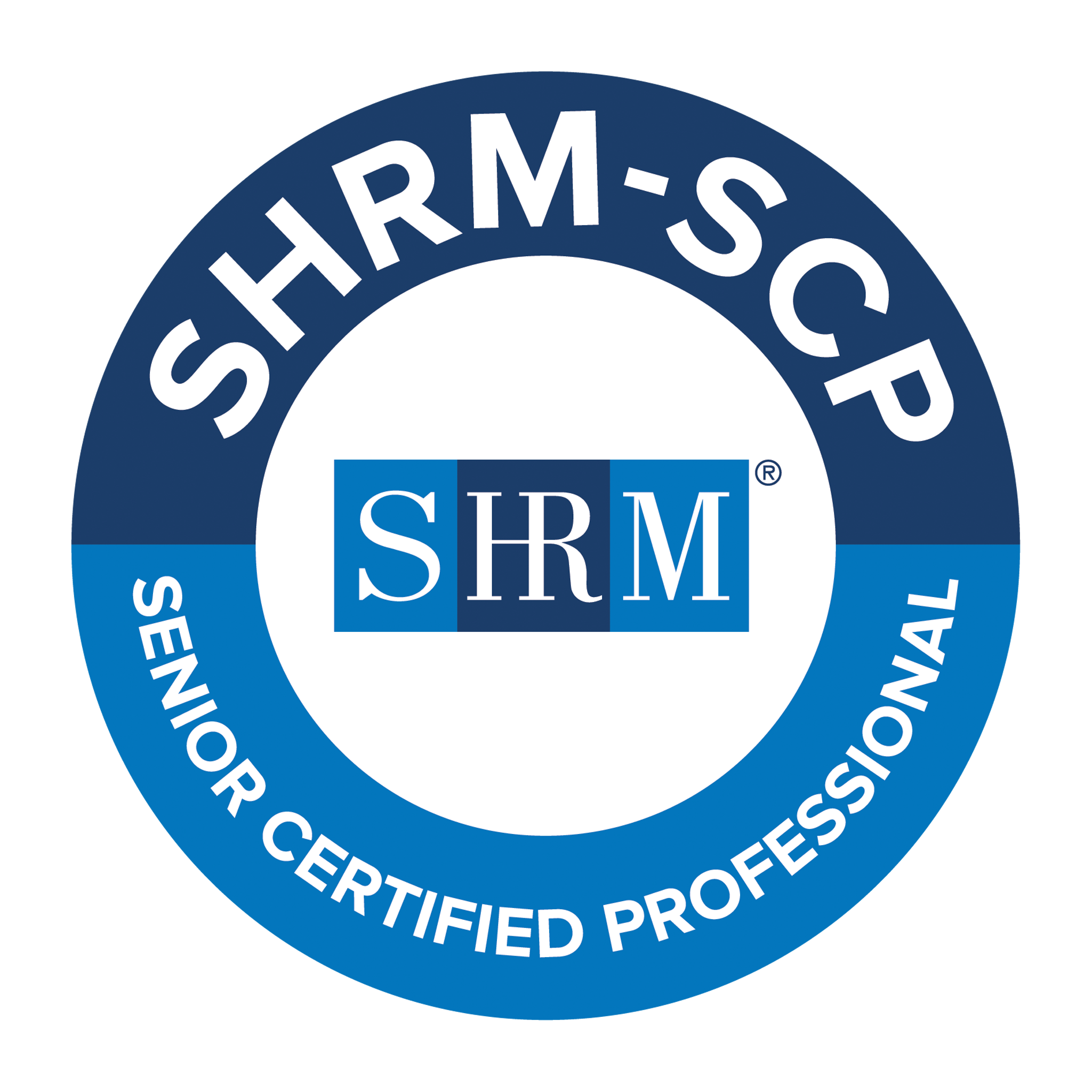 Used as Link to visit SHRM website. Logo for SHRM-SCP, Senior Certified Professional